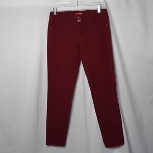 Bongo Women's Lightweight Burgundy Skinny Jean 5